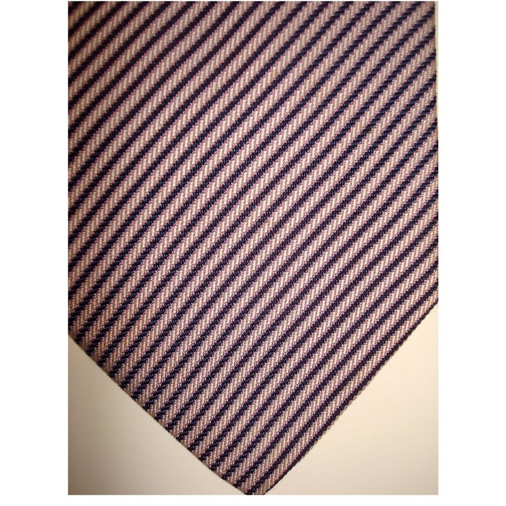 New! BETTINI Lavender Purple & Blue Textured Diagonal Striped Silk Tie